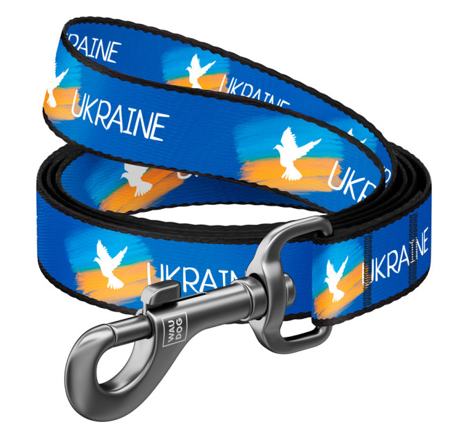 Повідець з нейлону, малюнок "Прапор", розмір M, Ш 20 мм, Д 122 cм        4920-0229